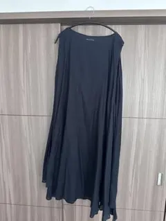 mizuiroind ミズイロインド ダブルヘム ノースリーブ ワンピース 紺