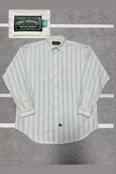 【希少】80s-90s ポロカントリー ラルフローレン ストライプシャツ L