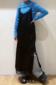 LOWRYS FARM ブラック キャミワンピース