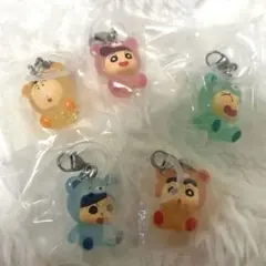クレヨンしんちゃん みんなでくまパジャマ コンプ めじるしアクセサリー