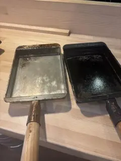 【プロ仕様・2点セット】本格 銅製 玉子焼き器 卵焼き フライパン だし巻きのサムネイル
