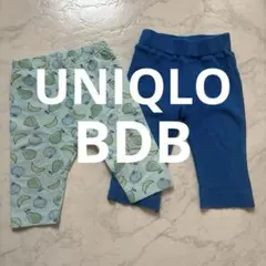 ユニクロ　BDB ベビー　キッズ　ズボン　ボトムス　2本セット　90 7分丈