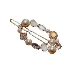 パールとクリスタルのヘアピン