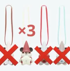 新品 リルリンリンガチャ ミッキーマウス カプセルトイ 3個セット クリスマス