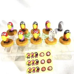 《美品》レトロチョコボール　キョロちゃんはんこまとめ売り　9個　ケース付