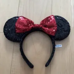 ディズニー　ミニー　スパンコールカチューシャ