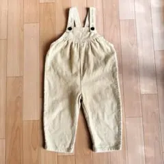 バースデイ　tete a tete ベージュ コーデュロイ オーバーオール