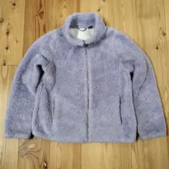 中古 パープル UNIQLO ユニクロ 防風フリース ボア ジャケット 130
