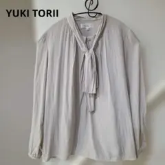PARISIMA YUKI TORII ボウタイとろみブラウス ベージュ お仕事のサムネイル