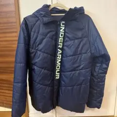 UNDER ARMOUR ネイビー フード付き ベンチコート