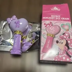 ディズニーストア　シークレットペンライトキーチェーン　ミニー　パープル　紫