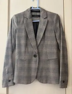 ZARA BASIC チェック柄 テーラードジャケット