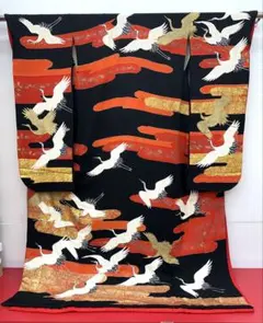 ⚫︎中古⚫︎ビンテージ引振袖(ひきずり)⚫︎超クール⚫︎美品⚫︎T517-49⚫︎袖短めのサムネイル