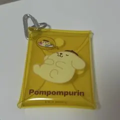 サンリオ　ポムポムプリン　ミニクリアケース カラビナ付き　サンキューマート