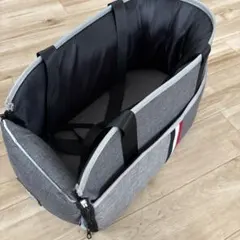 ペット用 2WAY キャリーバッグ＆ドライブベッド グレー 小型犬猫用　汚れなしのサムネイル