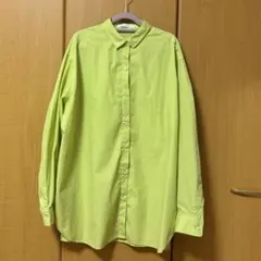アメリカンホリック イージーケア シャツ ライムグリーン 長袖 М