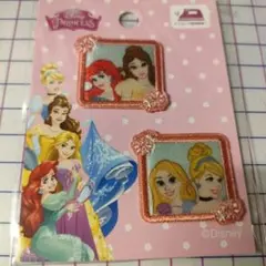 ディズニープリンセス ワッペン 2個セット
