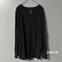 【極上の肌触り】ジョーンバス モダール混 ロングTシャツ 黒 1X 大きいサイズ