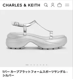CHARLES & KEITH Tバー カーブプラットフォームスポーツサンダルのサムネイル