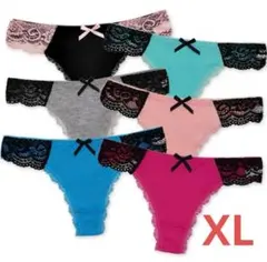 Tバック XL 6枚セット☆男性注文可☆セクシー ティーバッグ 下着