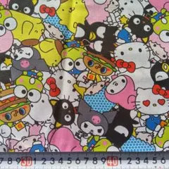 キティちゃん クロミ サンリオ ポムポムプリンＵＳＡコットン生地 送料込み 新品