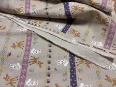 KOKKA 生地 小鹿とうさぎ柄