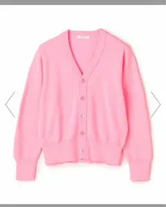 【新品未使用】MACPHEEピンクドライコットン Vネックカーディガン