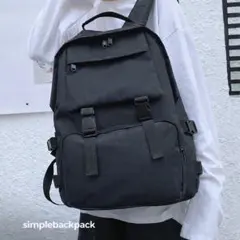 黒リュック 撥水 通勤通学旅行 男女兼用 A4収納 大容量リュック ブラック