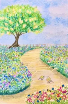 お出かけの途中 #263 原画 水彩画 絵画 L判フレーム付 - メルカリ