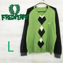 春物 FRED PERRYフレッドペリーイタリア製＜デザインニット＞M0860t