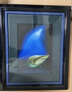 真作　戸川郁夫　『Shark』　マリンアート　アクリル画　証明書付　絵画 2026年最新】戸川郁夫の人気アイテム - メルカリ