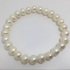 本真珠淡水パール✨ブレスレット✨シンプルなデザイン金具無し✨❨在庫限定❩
