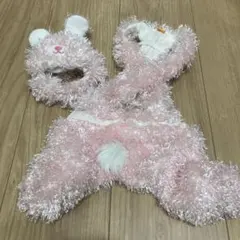 ペットパラダイス‼︎ウサギ耳付きフワフワコスチューム 3Sお帽子付き！