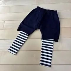 切りっぱなしモンキーパンツ付きレギンスパンツ　100