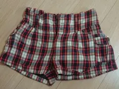 PINK-latte ピンクラテ ショートパンツ 赤 チェック柄
