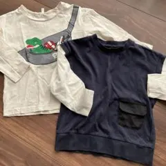 長袖カットソー2点セット 100cm