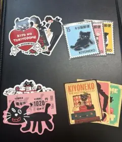 キヨ15周年くじH賞 キヨ猫ステッカー 4種セット計12枚