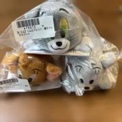 新品未開封　トムとジェリー　寝そべりマスコット3体セット