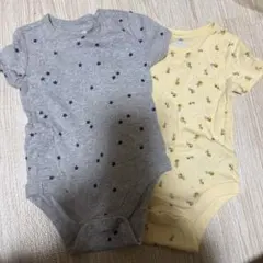 baby gap 半袖ロンパース 3-6m（60cm） 2枚