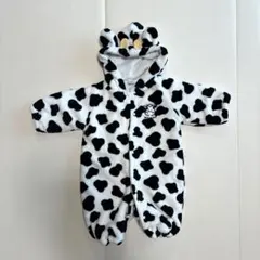 ベビー用フリース　牛柄カバーオール　着ぐるみ