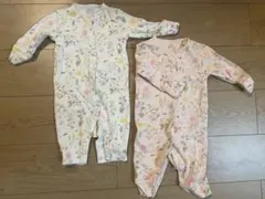 【2点セット】ネクスト　花柄ロンパース 3-6カ月　50-60cm