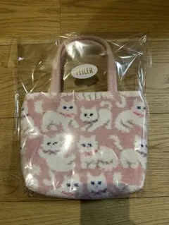 フェイラー モフモフネコチャン トートバッグ ピンク - メルカリ