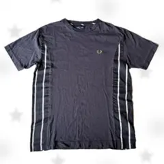 Fred Perry フレッドペリー サイドライン Tシャツ M ネイビー 古着のサムネイル