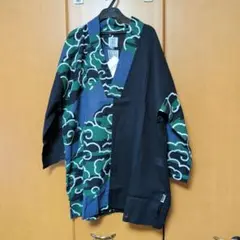SOU·SOU 傾衣 知多木綿 文 風靡 片身替わり XL 濡羽色×雲龍 未使用のサムネイル