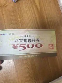 YAMADA HLDGS. お買物優待券 ¥500 3枚　1500円分　6月末