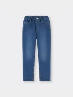 GU KIDS(男女兼用)ストレッチデニムストレートパンツ 140cm ブルー