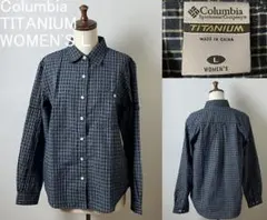並品★Columbia TITANIUM コロンビア チェック シャツ 長袖 L