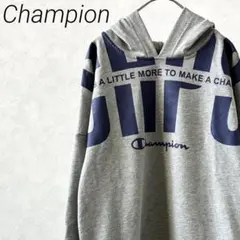 Champion パーカー フーディー 長袖 文字 ロゴプリント 薄手