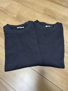 UNIQLO エアリズムコットンオーバーサイズTシャツ XL ブラック2枚セット