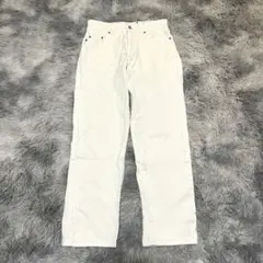【アーヴェヴェ】デニムパンツ ジーパン ホワイトS 綿99% ストレート【美品】のサムネイル